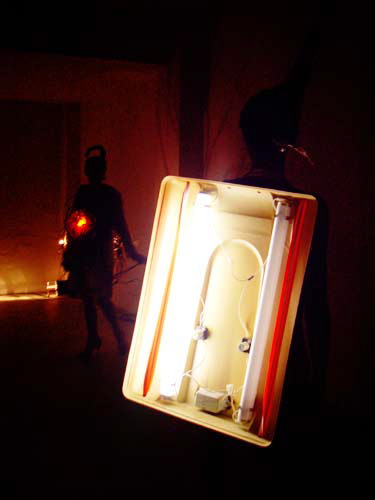 Post-Eats walking Light Installation
