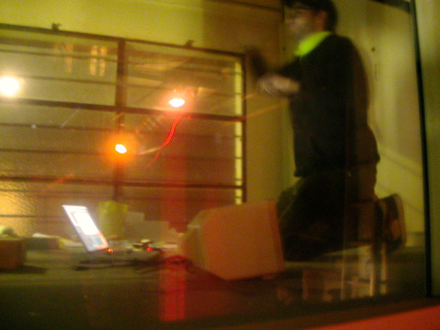 Brioche working his setup at the first floor